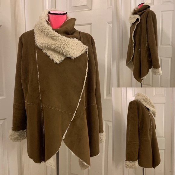 Buffalo shearling faux suede coat - Picture 2 of 8